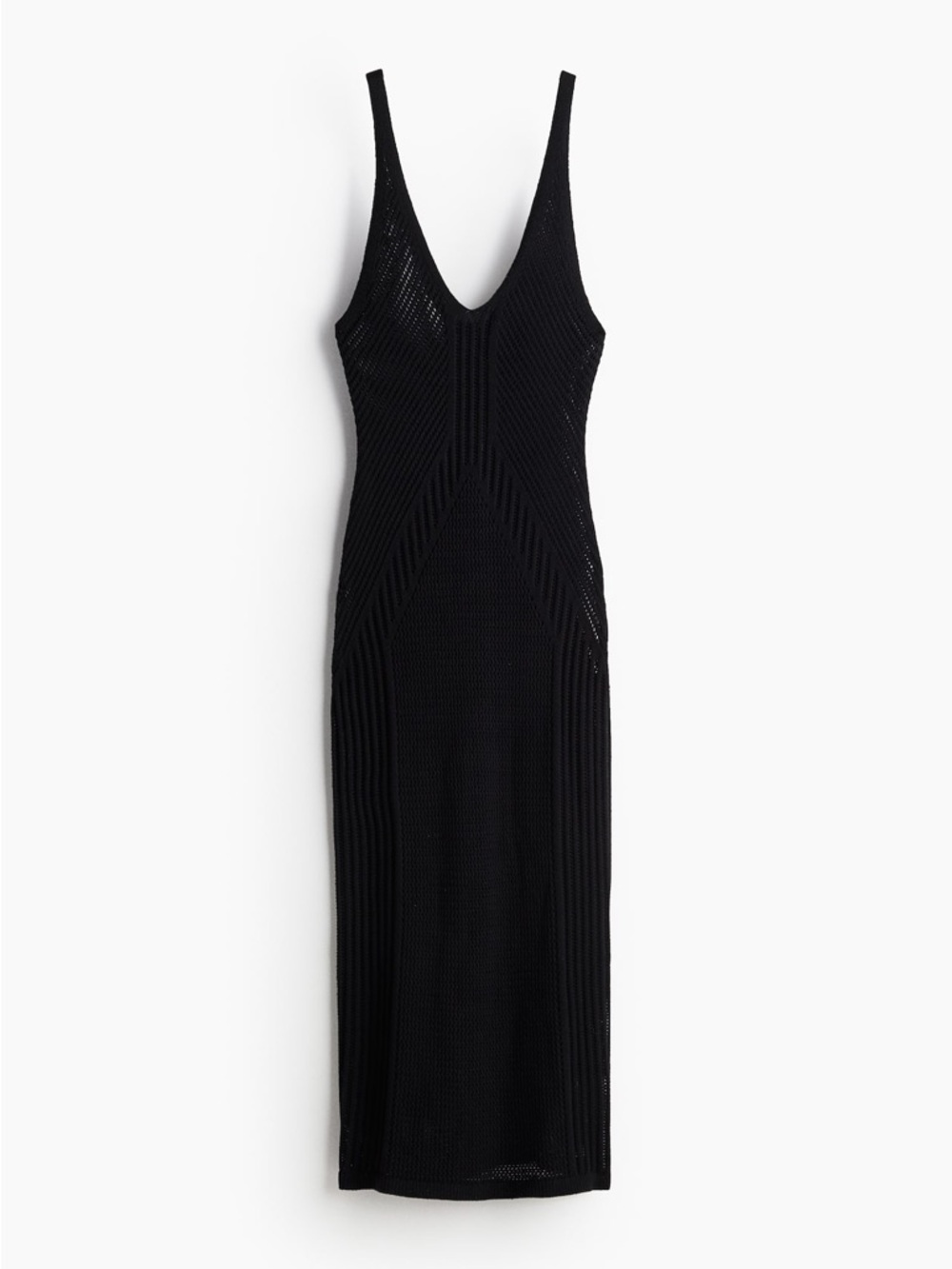 H&M Black Sleeveless Knit Maxi Dress